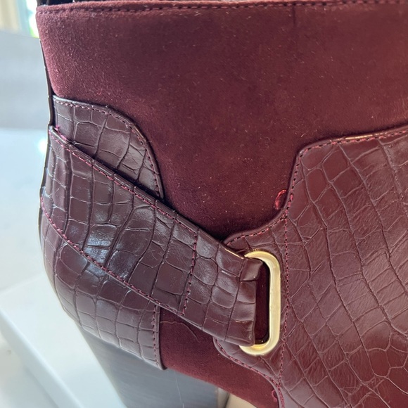 Bella Vita Women’s Elektra li Western Inspired Ankle Booties Sz8.5WW Maroon - Picture 9 of 11